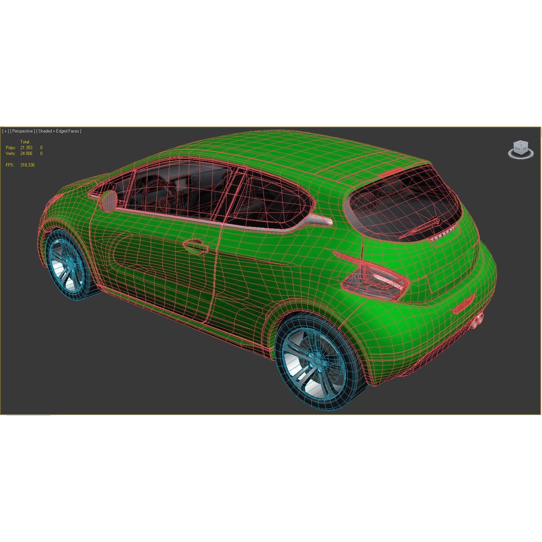 Generic Car 3D Model – Low Poly Concept Vehicle for Game Engines