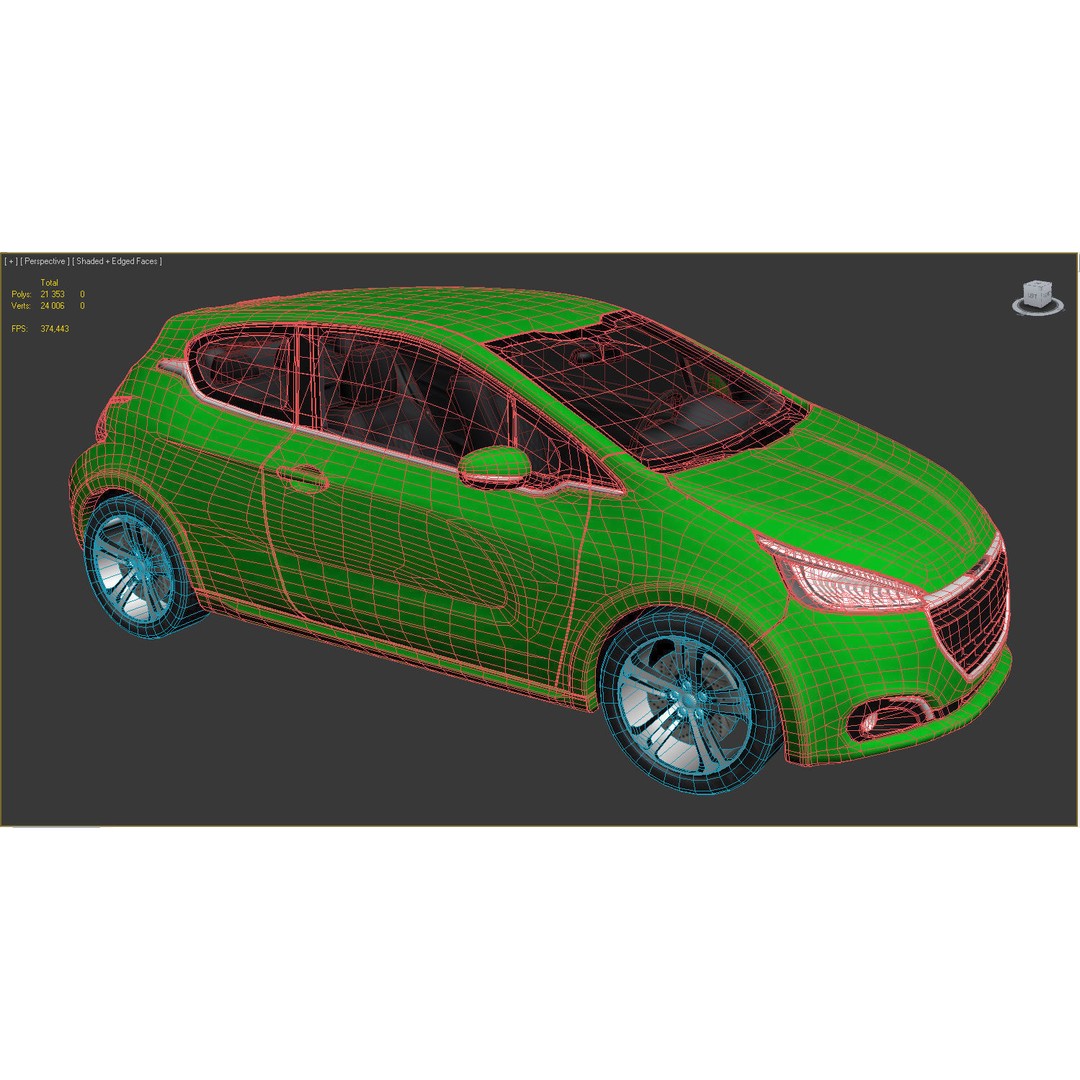 Generic Car 3D Model – Low Poly Concept Vehicle for Game Engines - View 11
