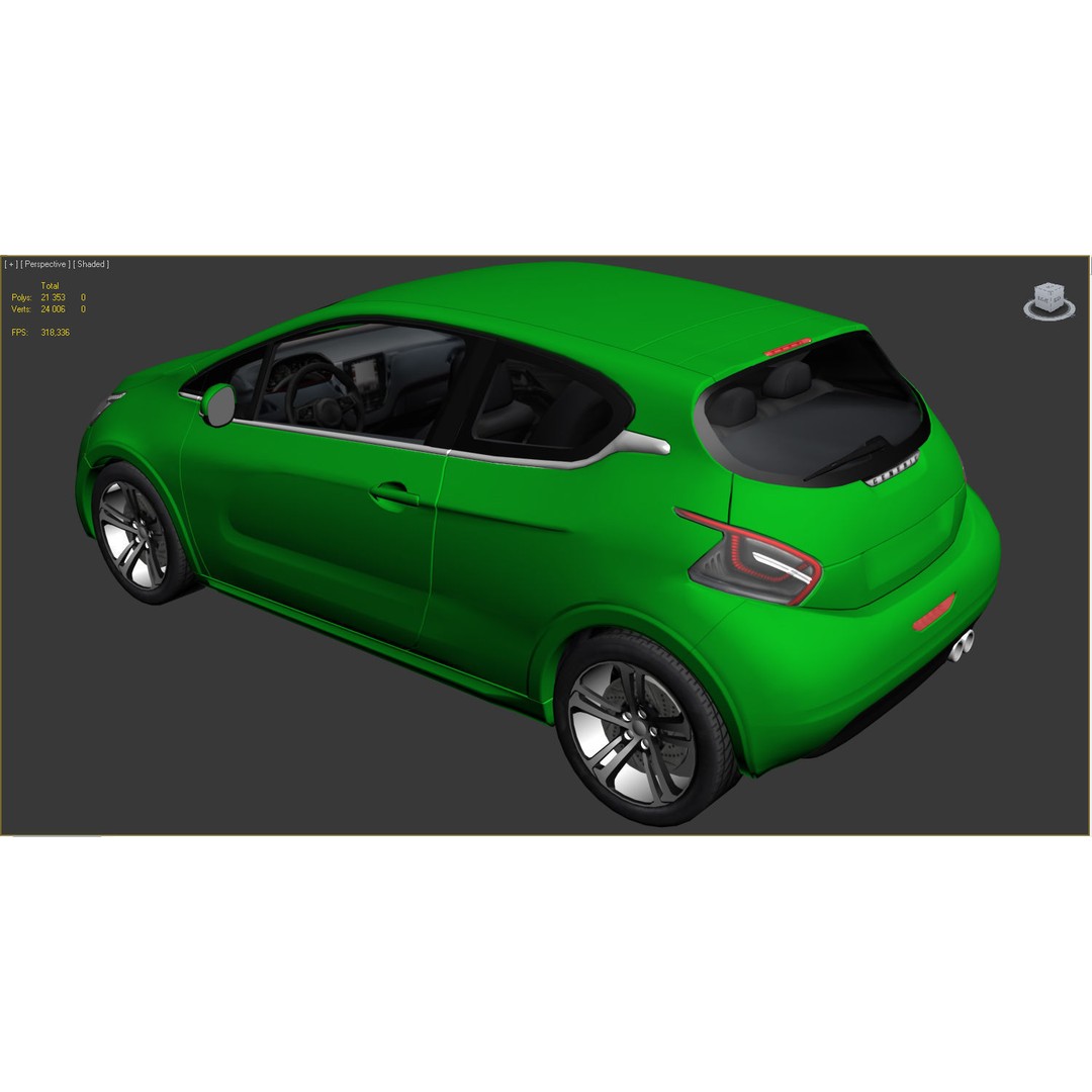 Generic Car 3D Model – Low Poly Concept Vehicle for Game Engines - View 12