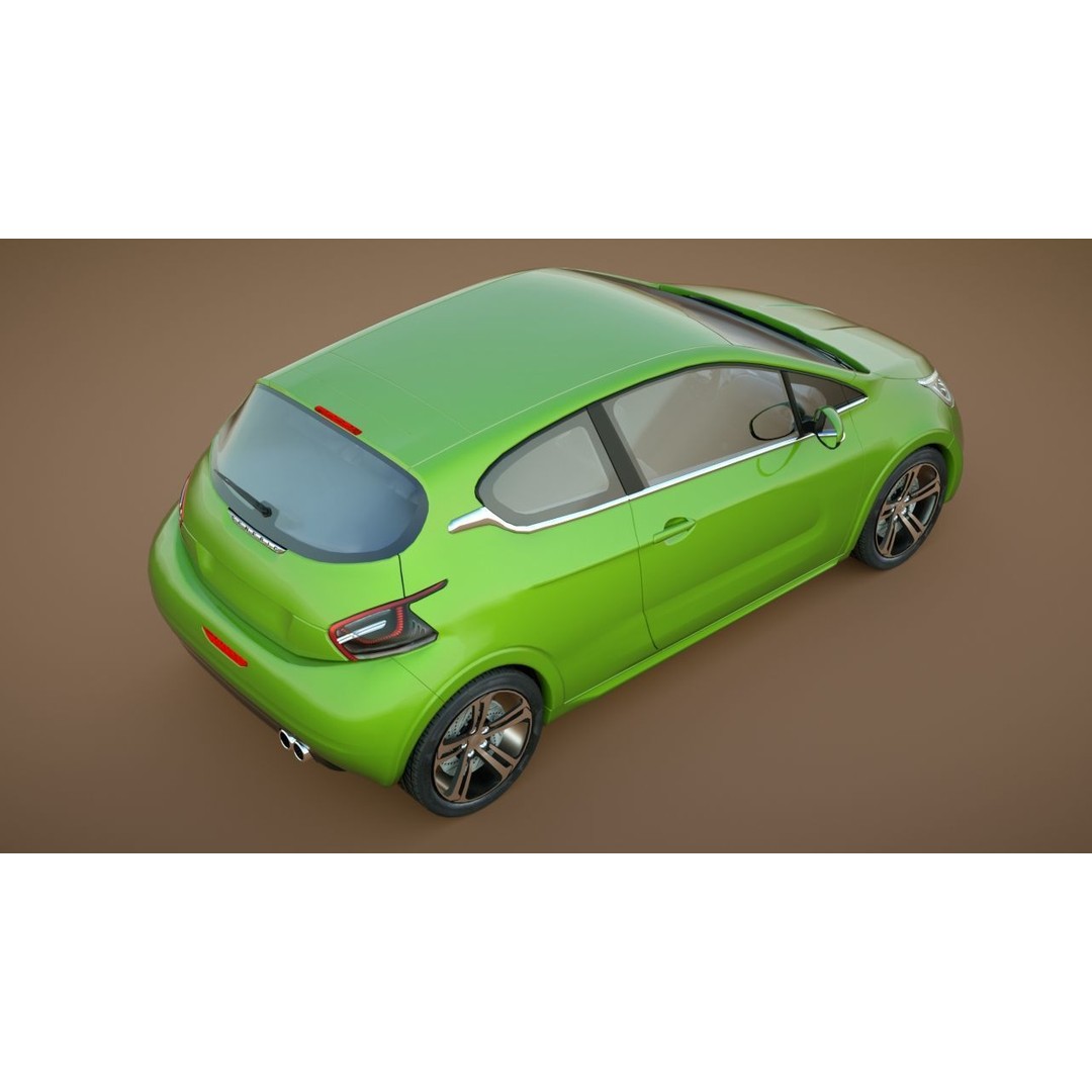 Generic Car 3D Model – Low Poly Concept Vehicle for Game Engines - View 4