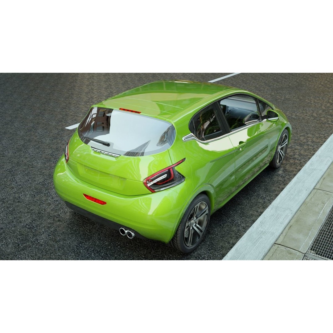 Generic Car 3D Model – Low Poly Concept Vehicle for Game Engines - View 8