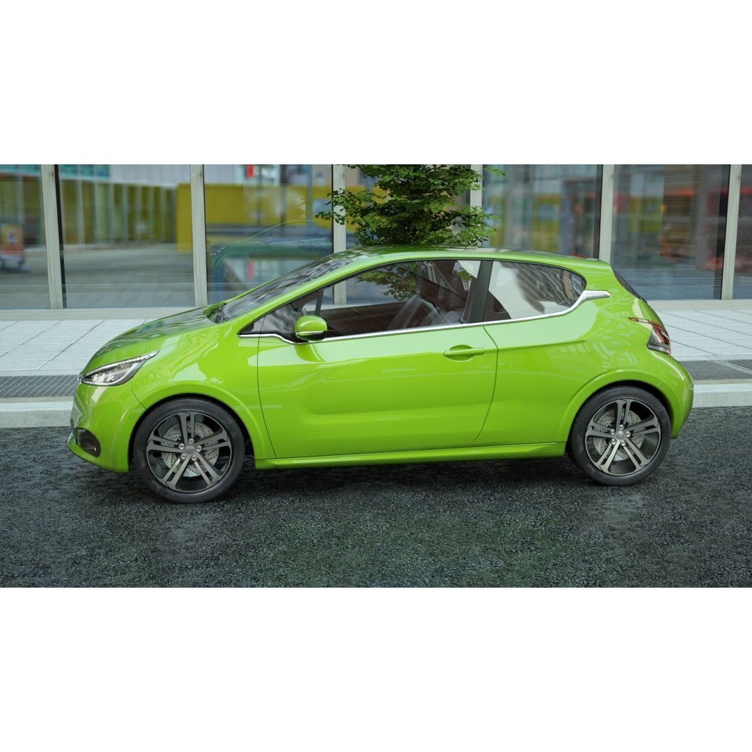 Generic Car 3D Model – Low Poly Concept Vehicle for Game Engines - View 9