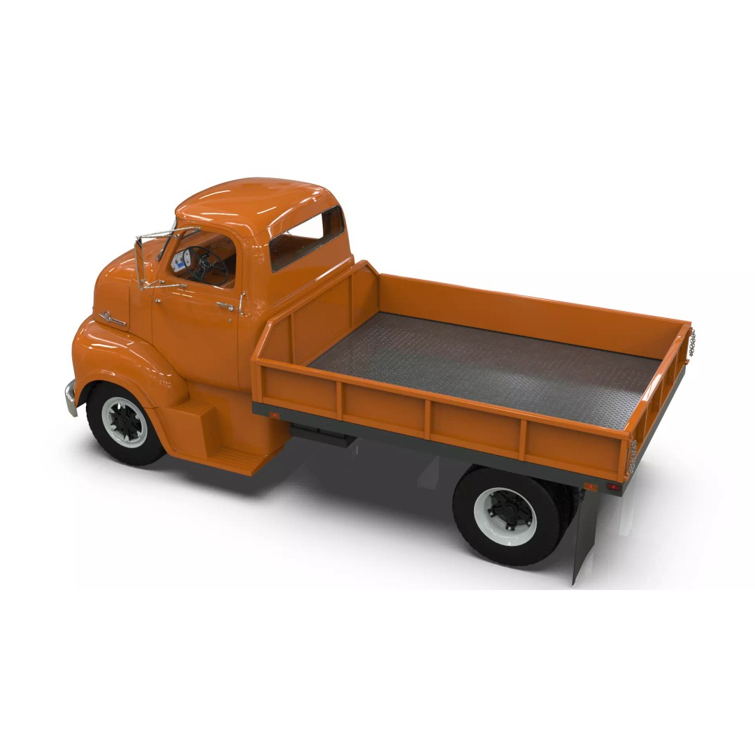 1950s COE Platform Dump Truck 3D Model – Game Ready, Blender, FBX - View 10