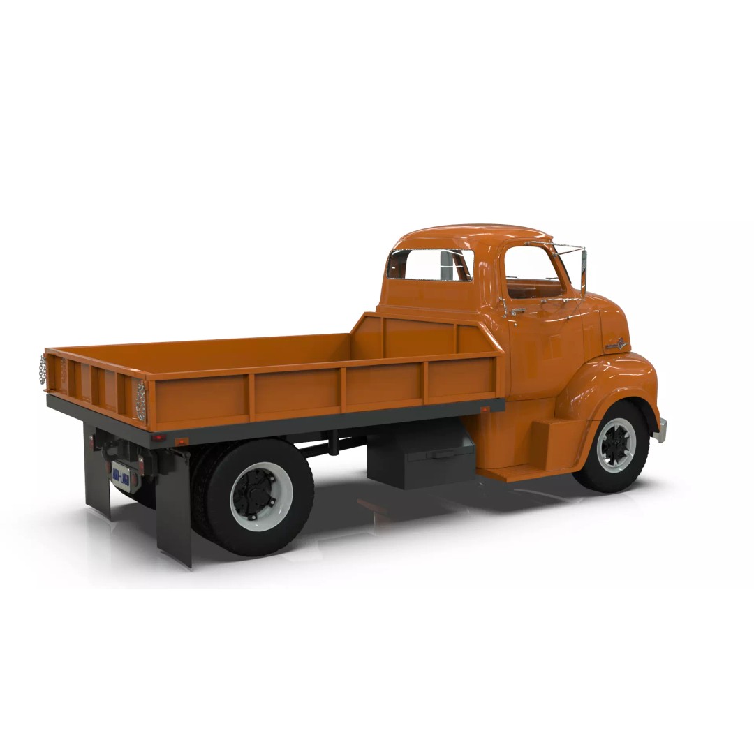 1950s COE Platform Dump Truck 3D Model – Game Ready, Blender, FBX - View 11