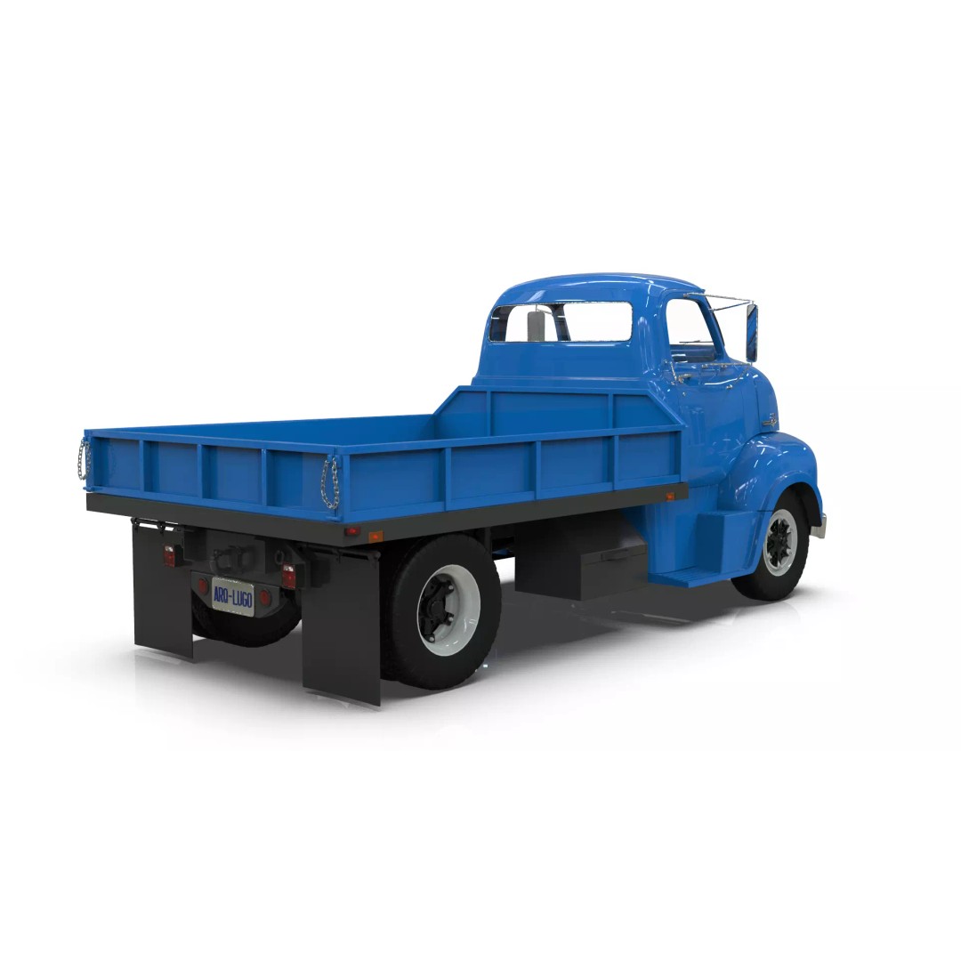 1950s COE Platform Dump Truck 3D Model – Game Ready, Blender, FBX - View 13