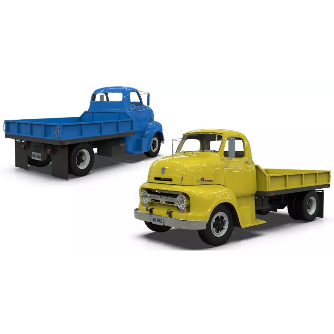 1950s COE Platform Dump Truck 3D Model – Game Ready, Blender, FBX - View 2