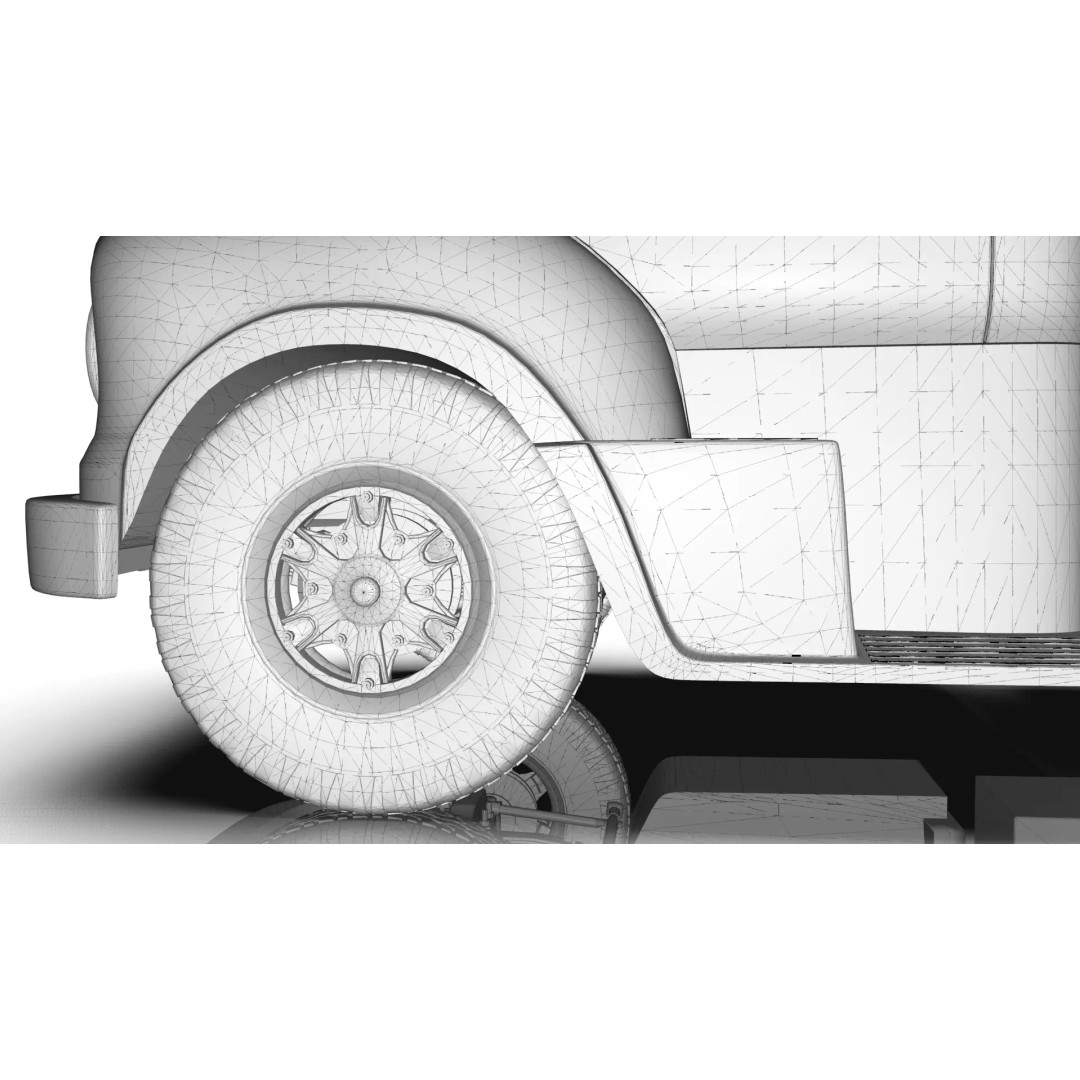 1950s COE Platform Dump Truck 3D Model – Game Ready, Blender, FBX - View 27