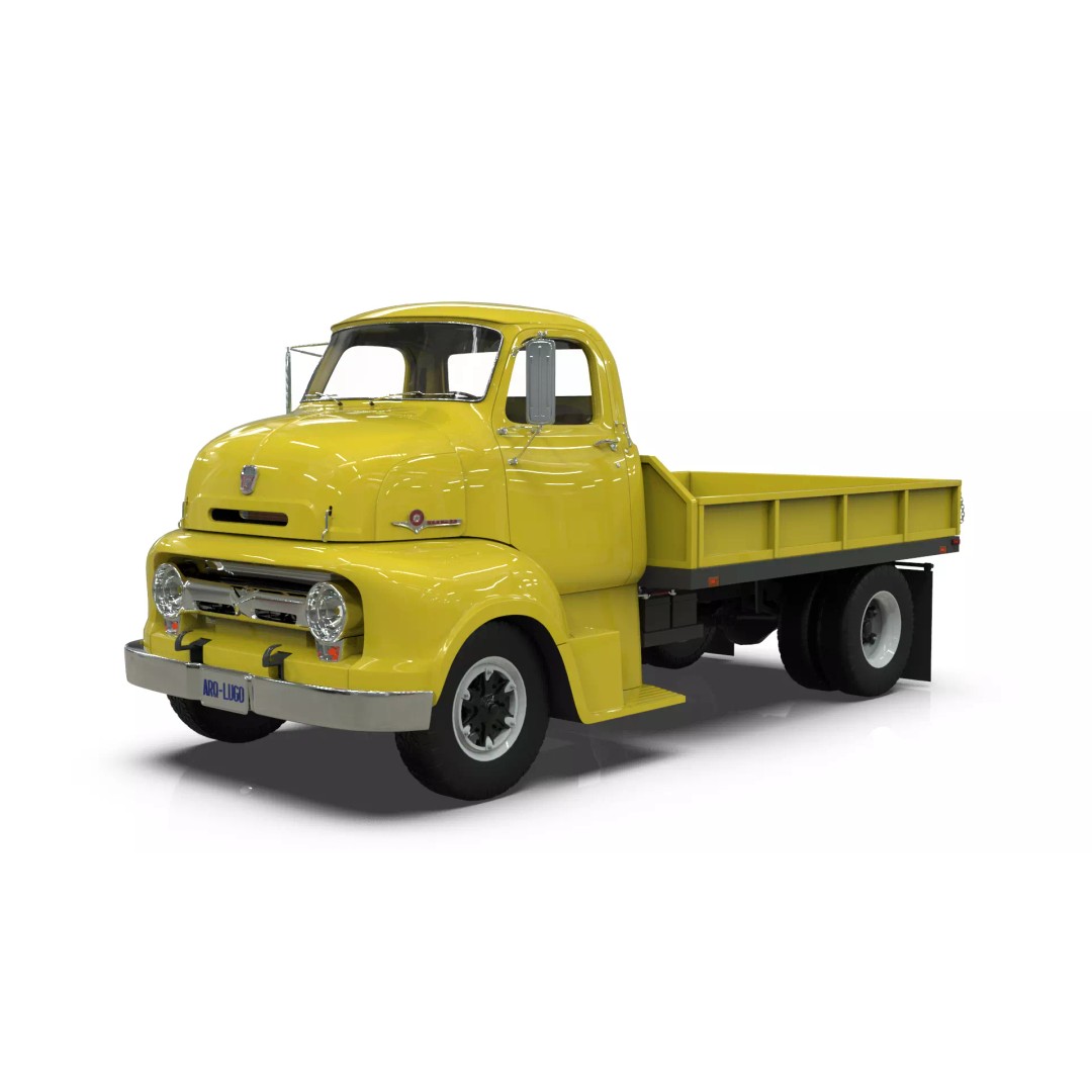 1950s COE Platform Dump Truck 3D Model – Game Ready, Blender, FBX - View 3