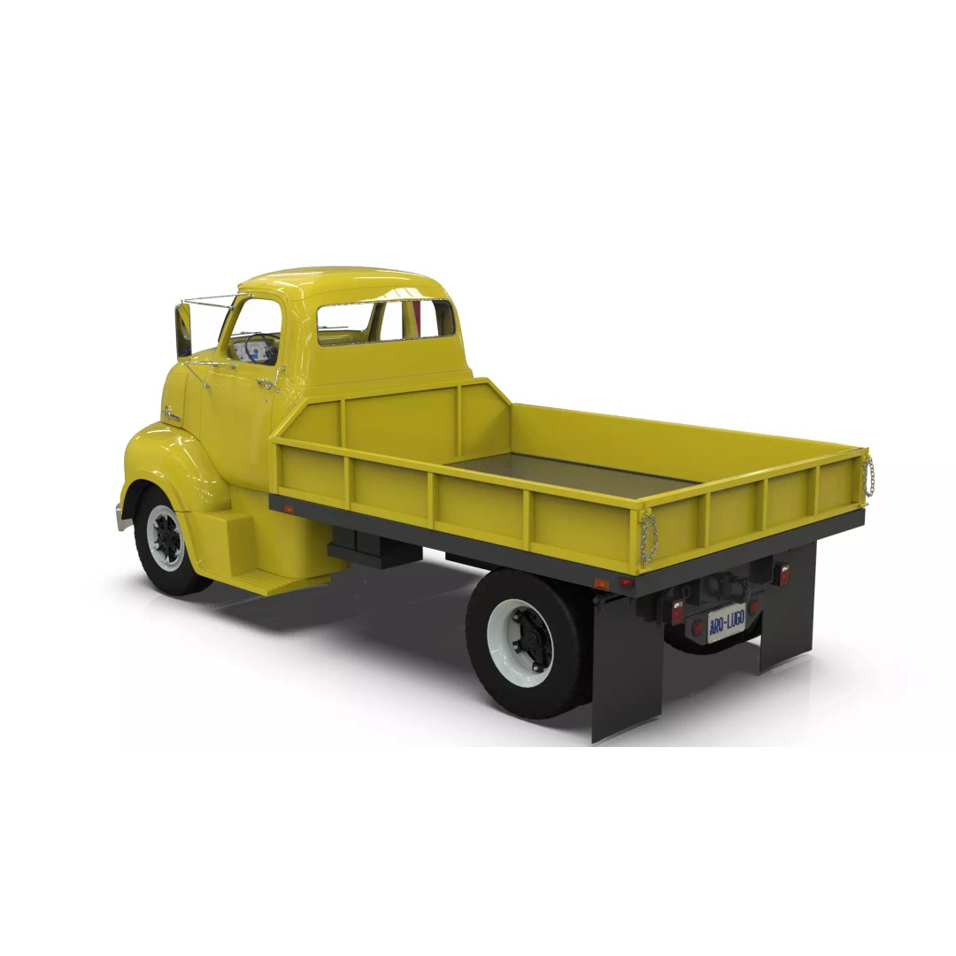 1950s COE Platform Dump Truck 3D Model – Game Ready, Blender, FBX - View 5
