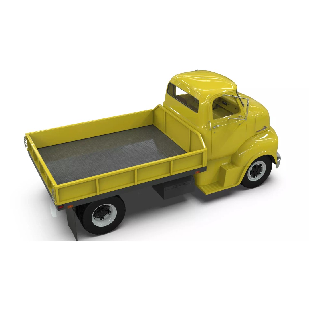 1950s COE Platform Dump Truck 3D Model – Game Ready, Blender, FBX - View 7