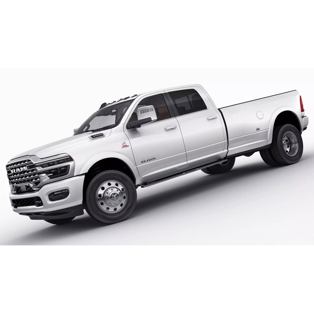 Ram 3500 HD Limited Longhorn 2025 Dually 3D Model – High Poly Vehicle, FBX, OBJ, Blender - View 15