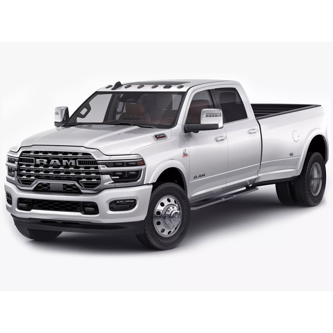 Ram 3500 HD Limited Longhorn 2025 Dually 3D Model – High Poly Vehicle, FBX, OBJ, Blender - View 2