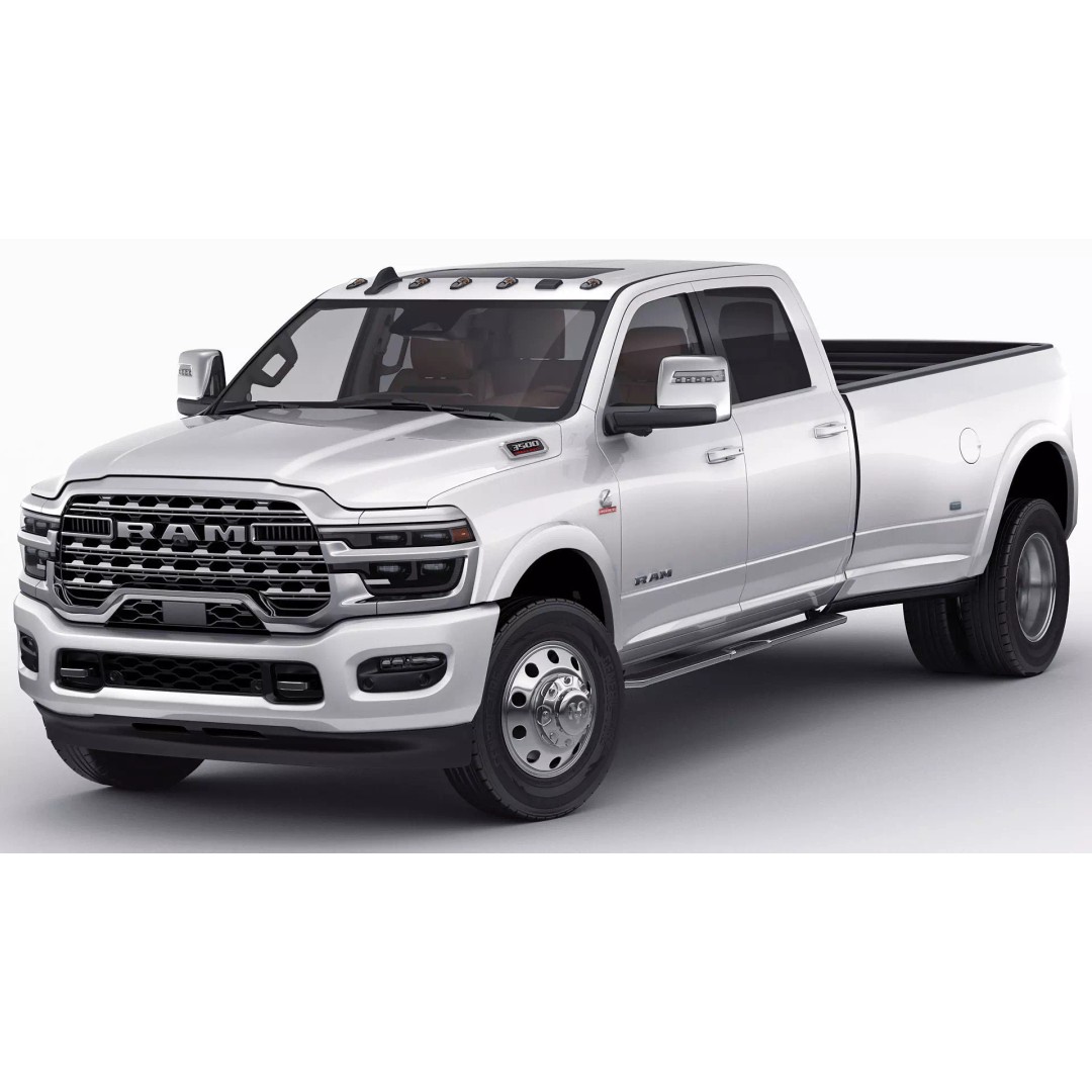 Ram 3500 HD Limited Longhorn 2025 Dually 3D Model – High Poly Vehicle, FBX, OBJ, Blender - View 3