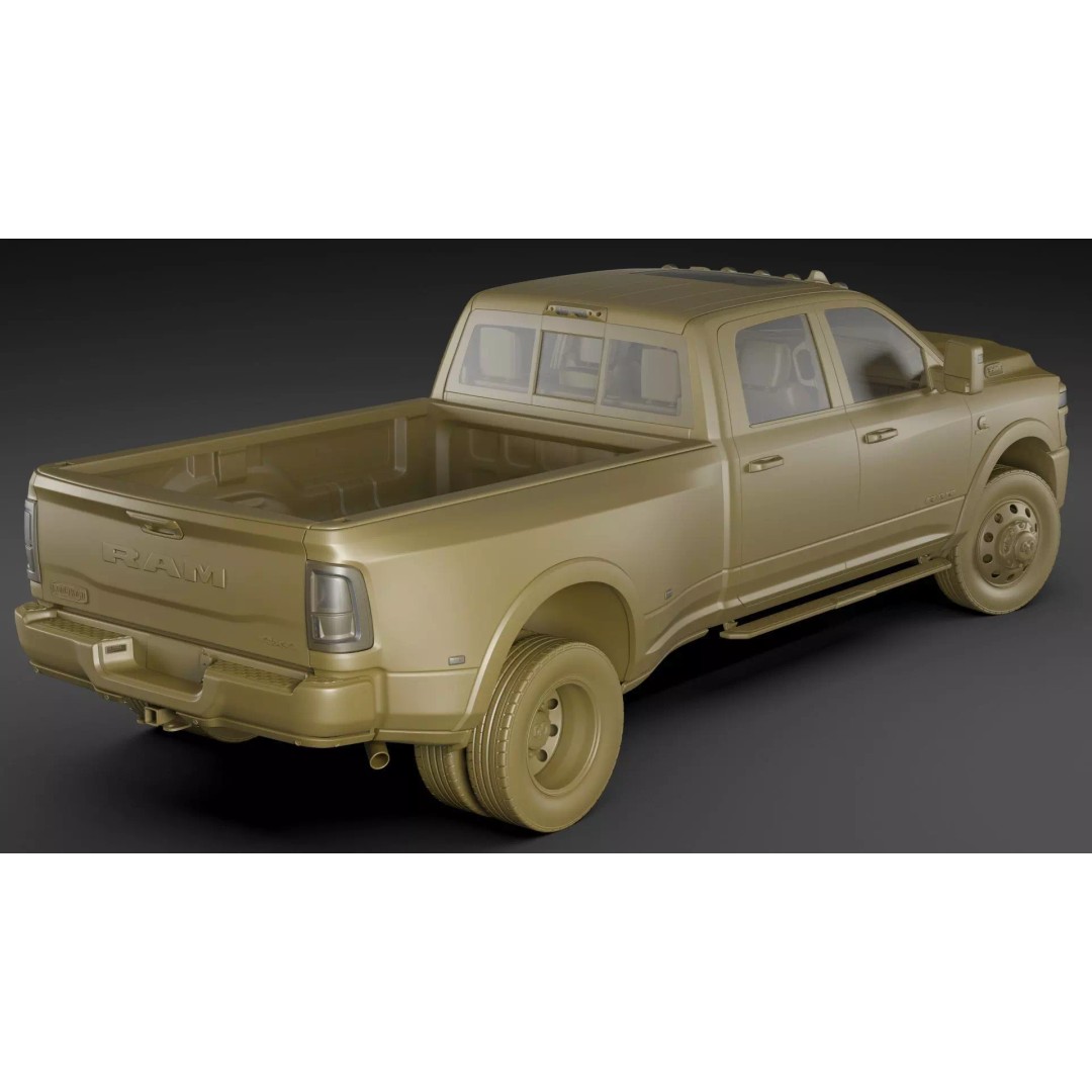 Ram 3500 HD Limited Longhorn 2025 Dually 3D Model – High Poly Vehicle, FBX, OBJ, Blender - View 33