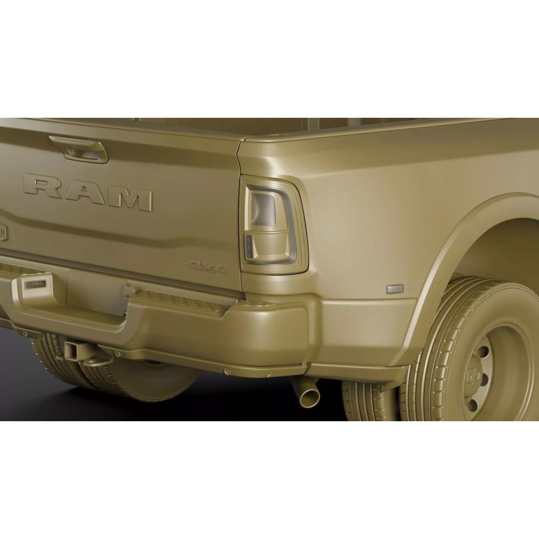Ram 3500 HD Limited Longhorn 2025 Dually 3D Model – High Poly Vehicle, FBX, OBJ, Blender - View 35