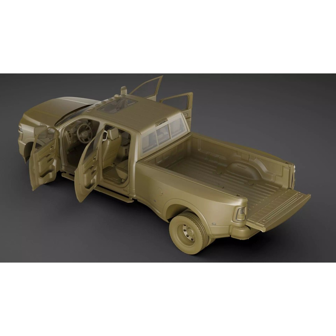 Ram 3500 HD Limited Longhorn 2025 Dually 3D Model – High Poly Vehicle, FBX, OBJ, Blender - View 38
