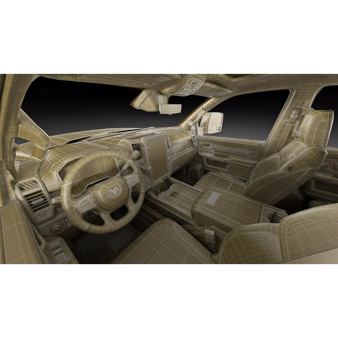 Ram 3500 HD Limited Longhorn 2025 Dually 3D Model – High Poly Vehicle, FBX, OBJ, Blender - View 41