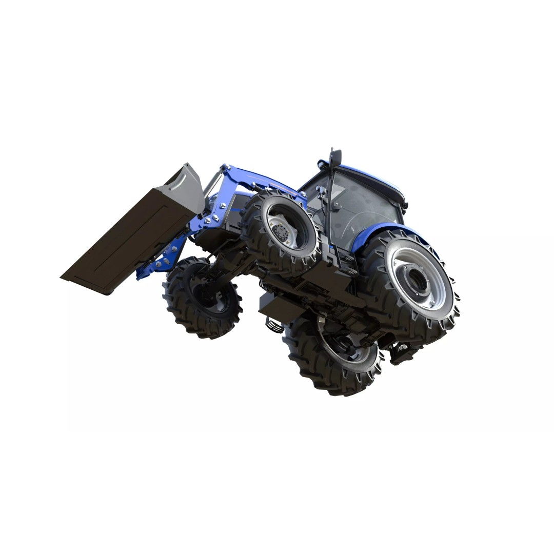 New Holland WorkMaster Utility Tractor 3D Model – Low Poly PBR Game Asset, FBX - View 12