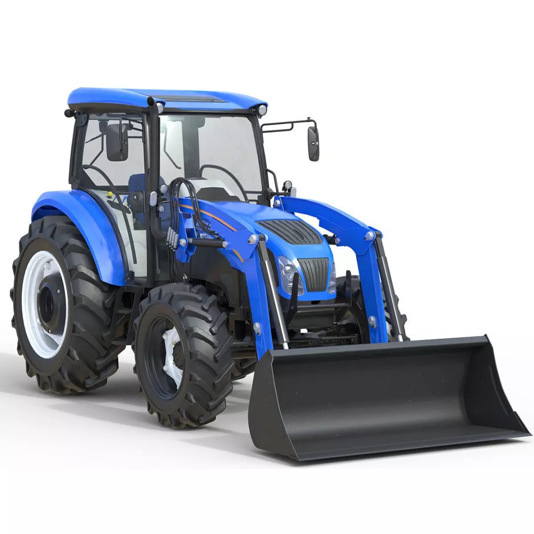 New Holland WorkMaster Utility Tractor 3D Model – Low Poly PBR Game Asset, FBX - View 2