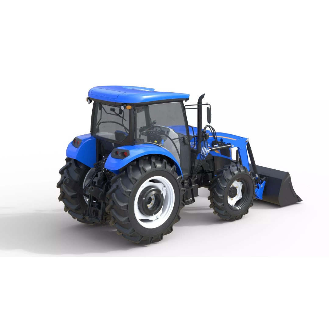 New Holland WorkMaster Utility Tractor 3D Model – Low Poly PBR Game Asset, FBX - View 4
