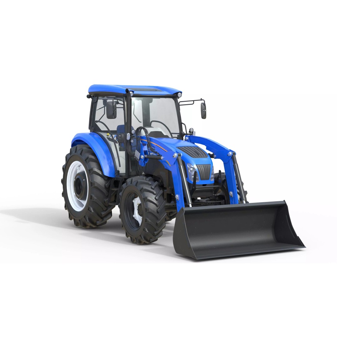New Holland WorkMaster Utility Tractor 3D Model – Low Poly PBR Game Asset, FBX - View 5