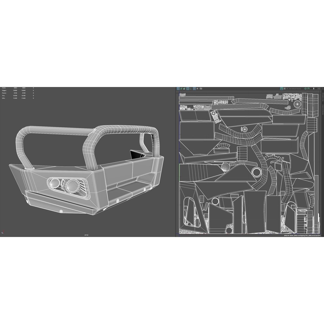 Everest and Ranger Bullbar 3D Model – Low-Poly Vehicle Asset, FBX