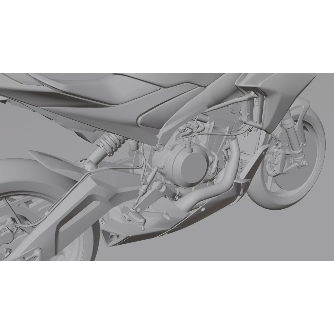 Aprilia Tuono 660 2021 3D Model – Low Poly PBR Rigged Asset, Blender - View 31