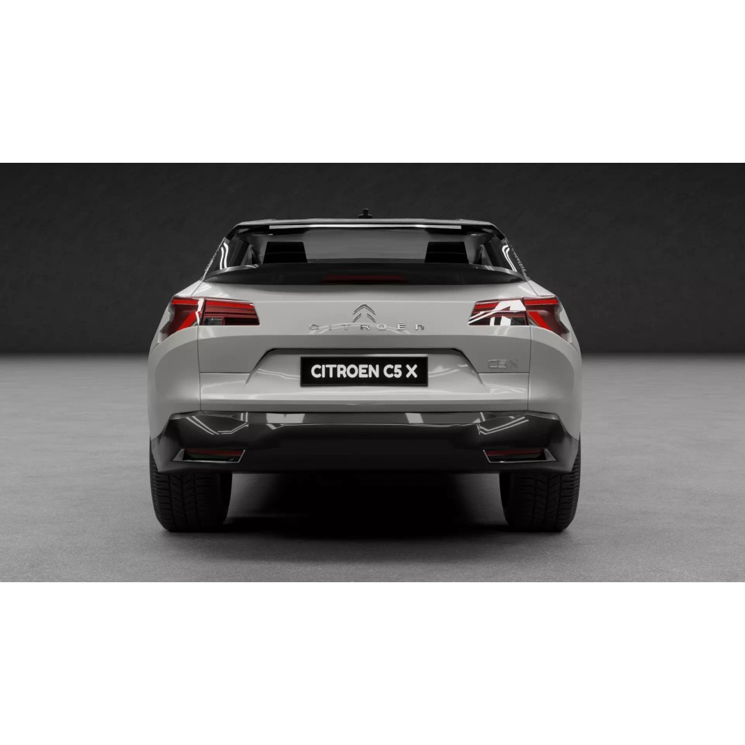 Citroën C5 X 3D Model – Low Poly Game Ready Asset for Unity & Unreal - View 10