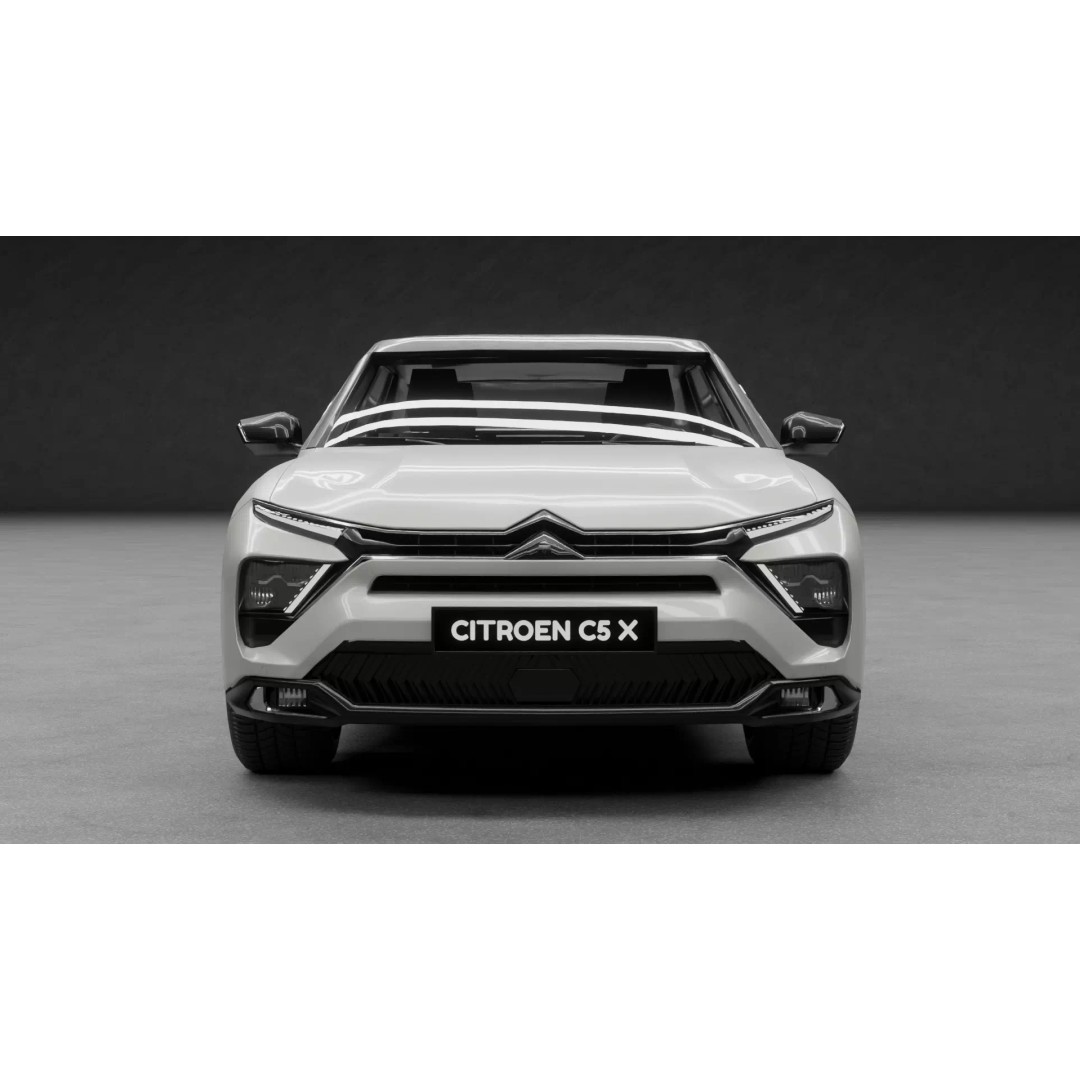 Citroën C5 X 3D Model – Low Poly Game Ready Asset for Unity & Unreal - View 4