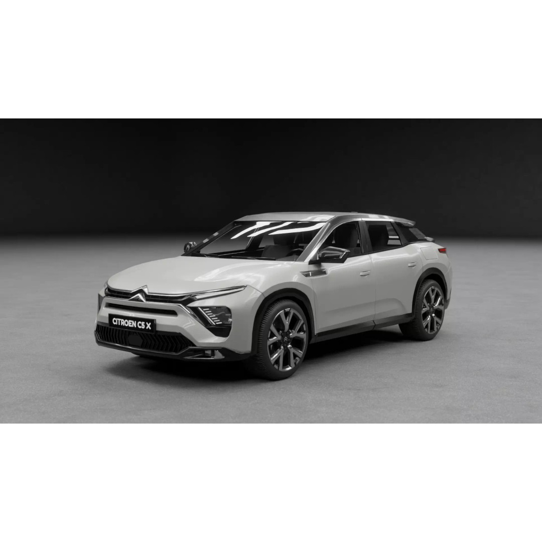 Citroën C5 X 3D Model – Low Poly Game Ready Asset for Unity & Unreal - View 8