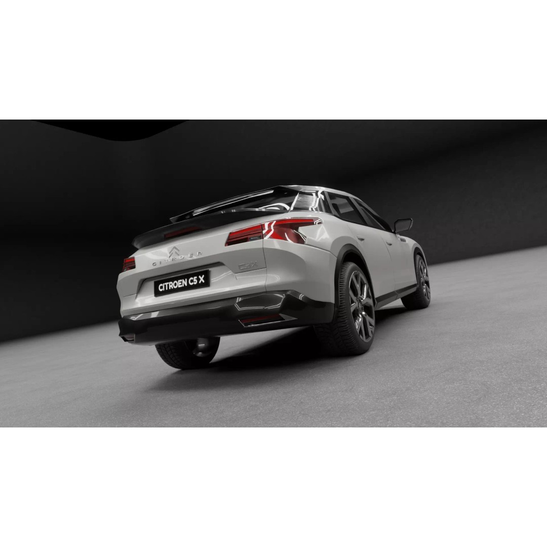 Citroën C5 X 3D Model – Low Poly Game Ready Asset for Unity & Unreal - View 9