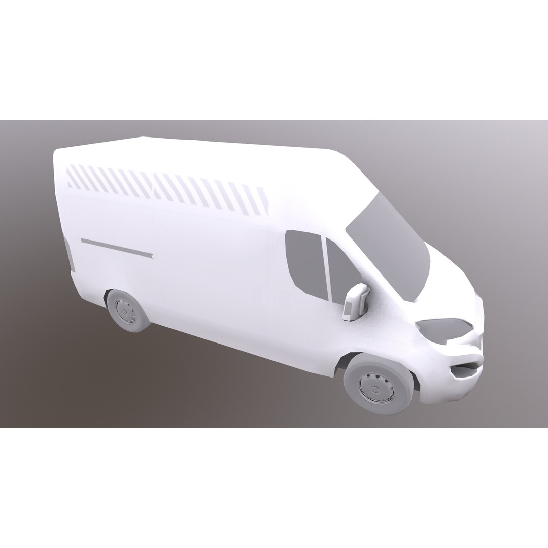 Rettungswagen 3D Model – Low Poly German Ambulance, Game Ready, FBX