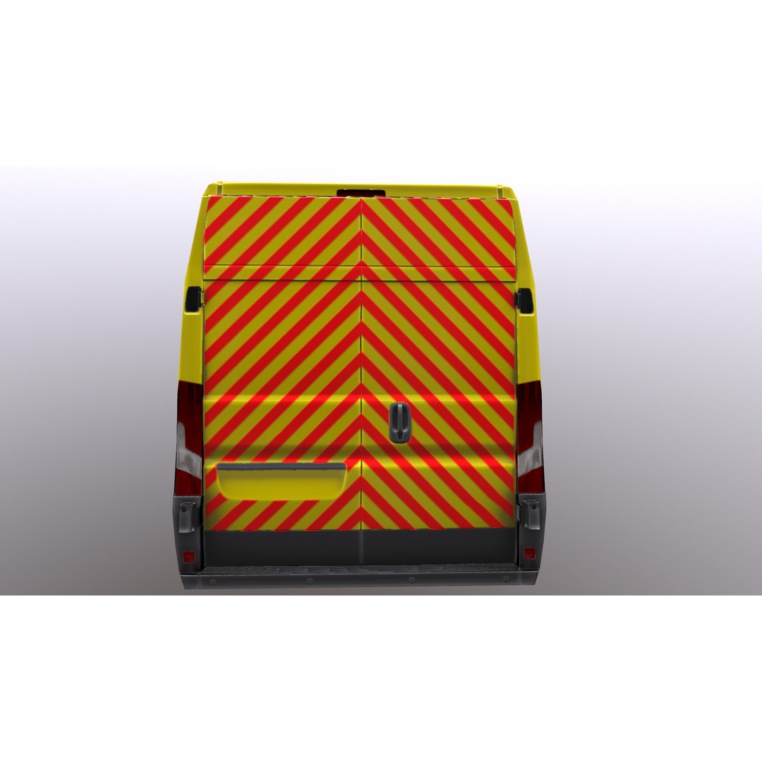 Rettungswagen 3D Model – Low Poly German Ambulance, Game Ready, FBX - View 14