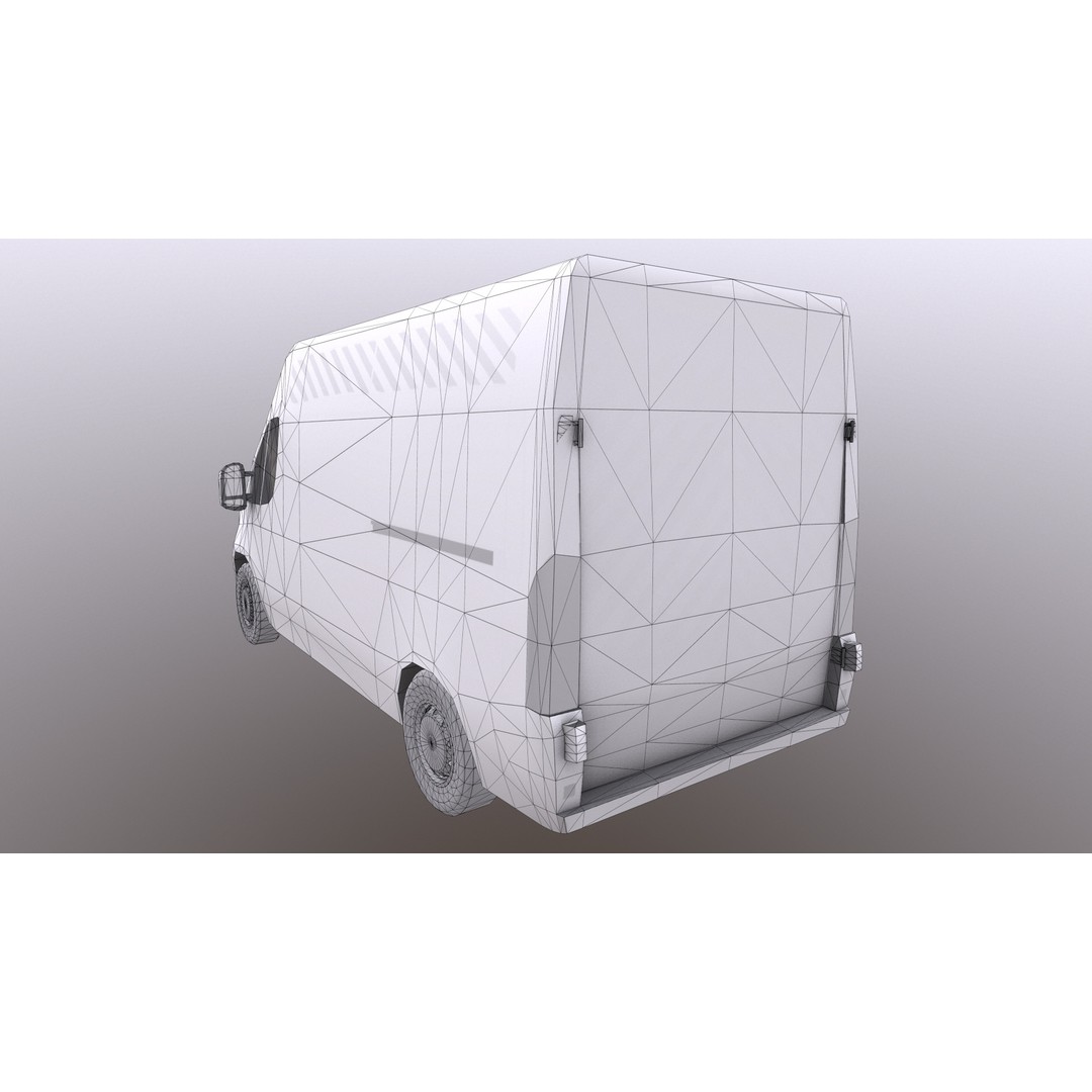 Rettungswagen 3D Model – Low Poly German Ambulance, Game Ready, FBX - View 42