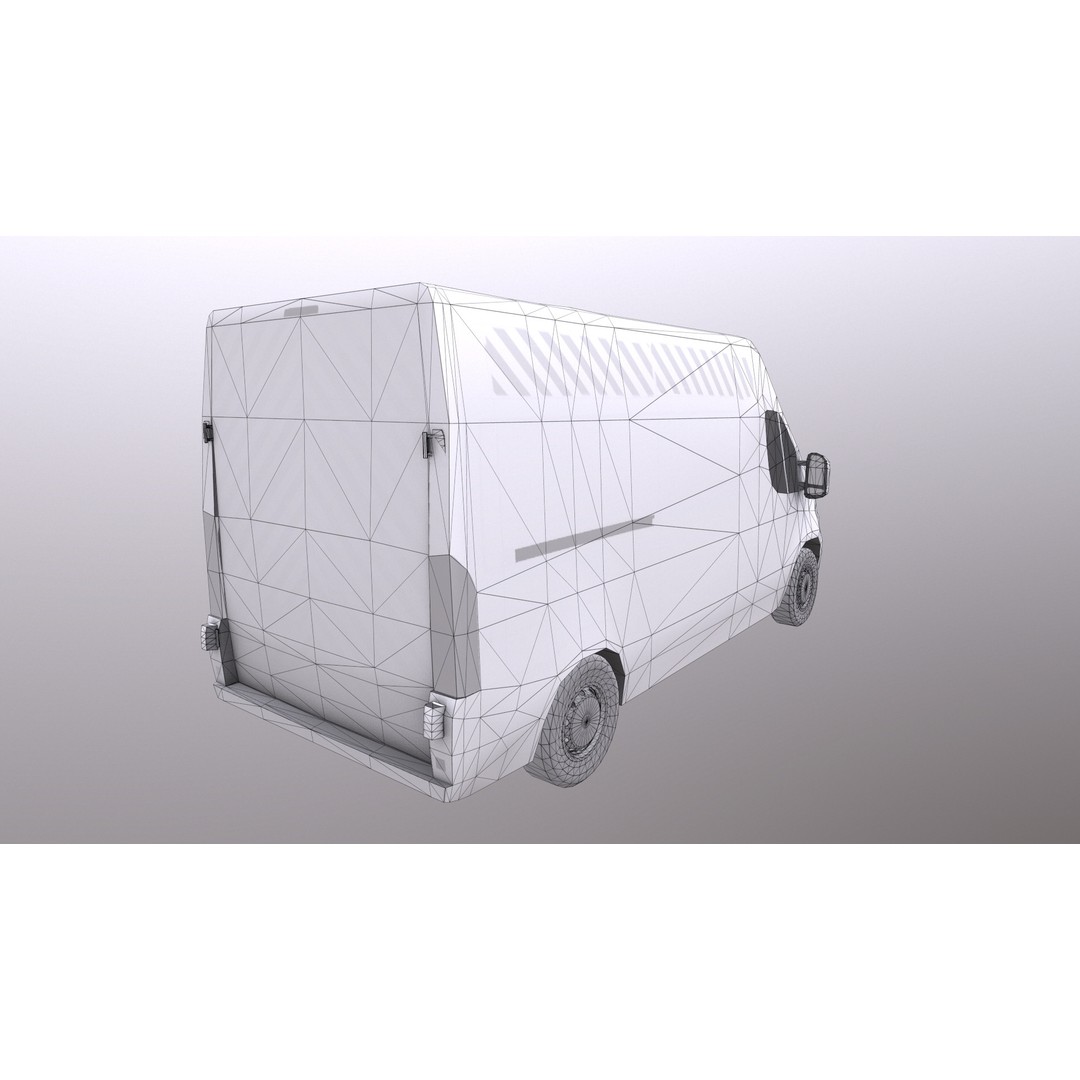 Rettungswagen 3D Model – Low Poly German Ambulance, Game Ready, FBX - View 43