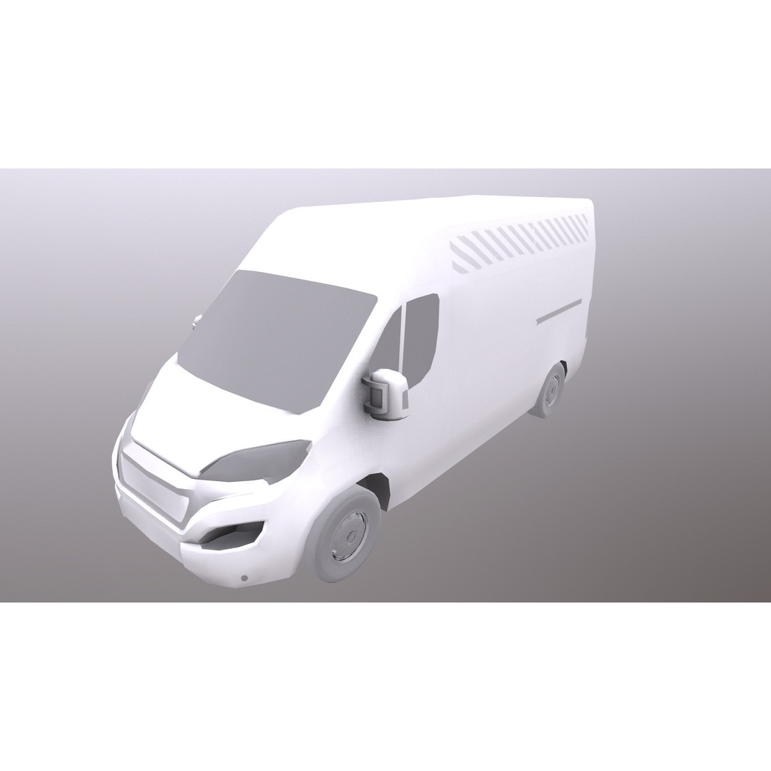 Rettungswagen 3D Model – Low Poly German Ambulance, Game Ready, FBX - View 45