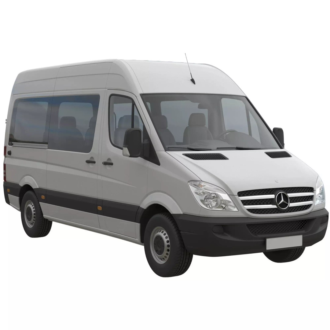 Mercedes-Benz Sprinter L2H2 3D Model – High Poly Minibus, FBX, OBJ - View 2