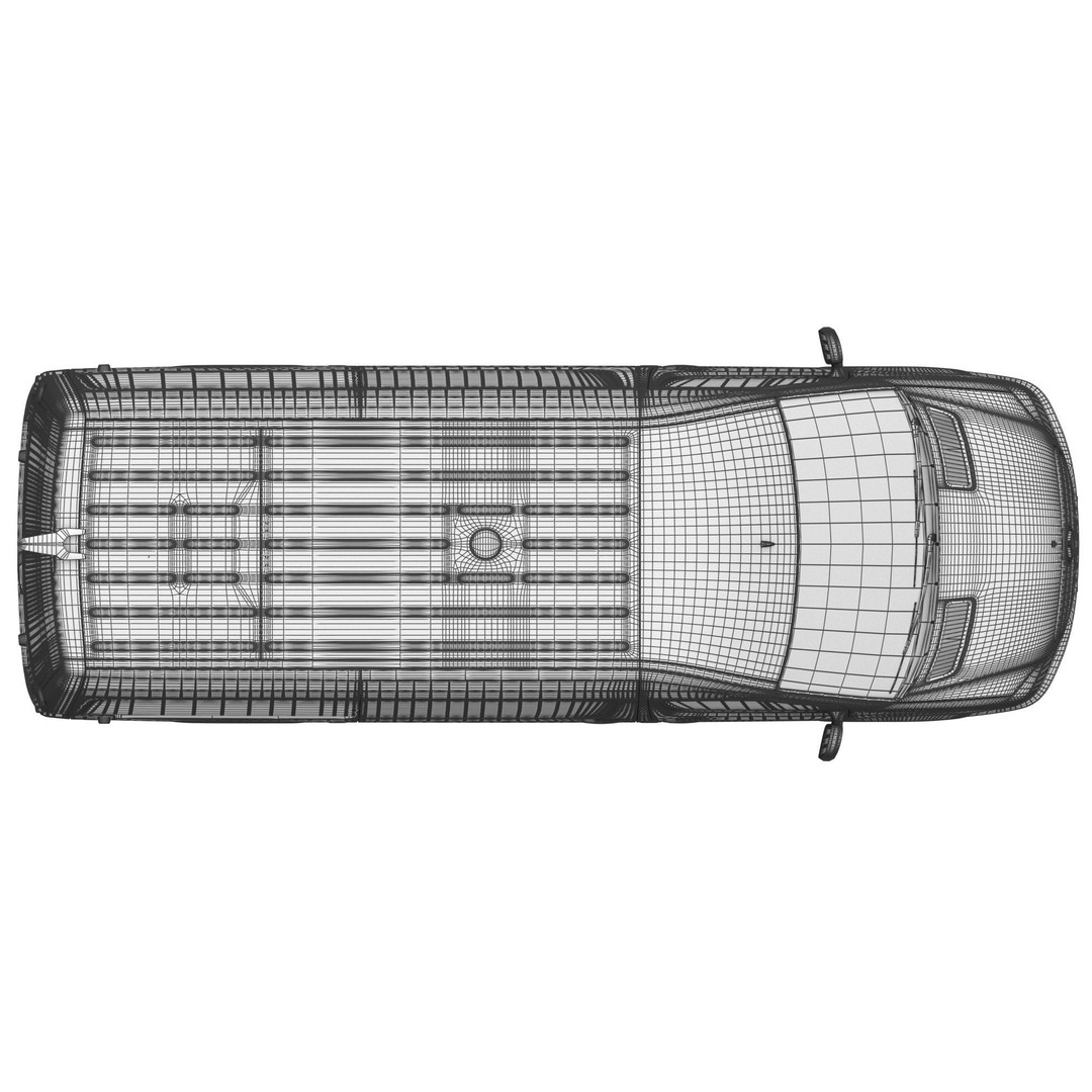 Mercedes-Benz Sprinter L2H2 3D Model – High Poly Minibus, FBX, OBJ - View 22