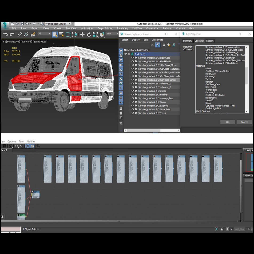 Mercedes-Benz Sprinter L2H2 3D Model – High Poly Minibus, FBX, OBJ - View 23