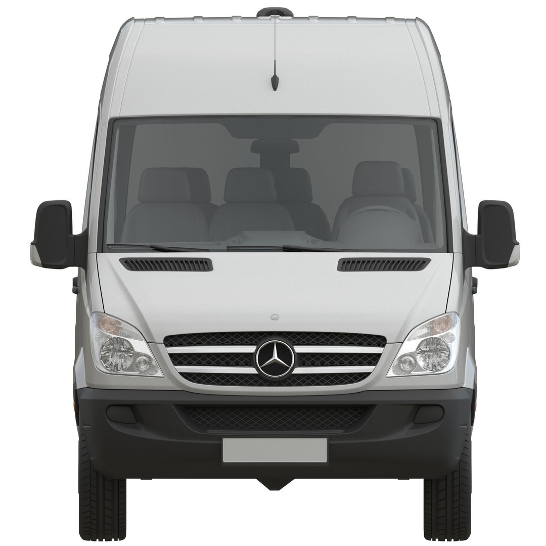 Mercedes-Benz Sprinter L2H2 3D Model – High Poly Minibus, FBX, OBJ - View 9