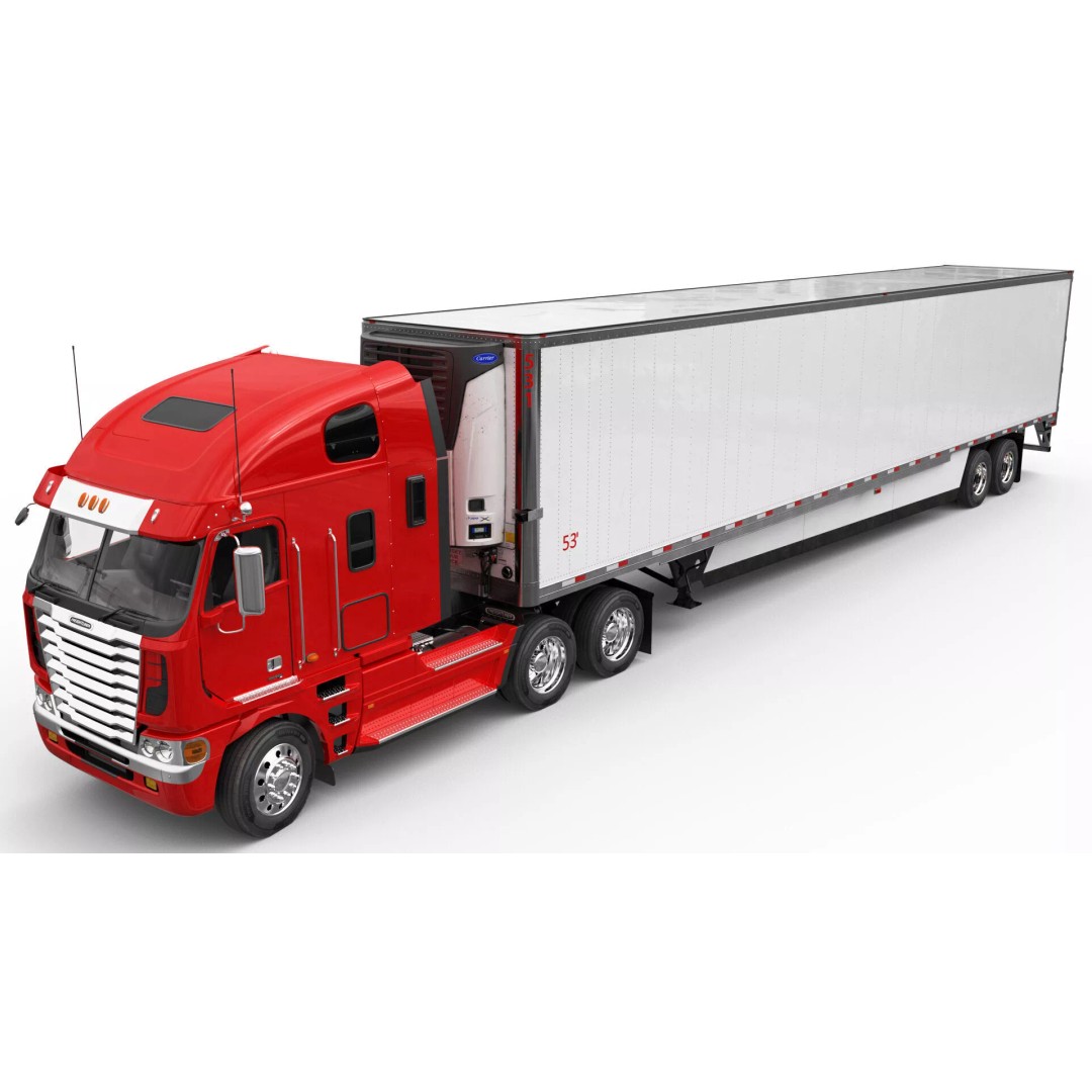 Freightliner Argosy 3D Model – Realistic Truck with PBR Textures - View 6