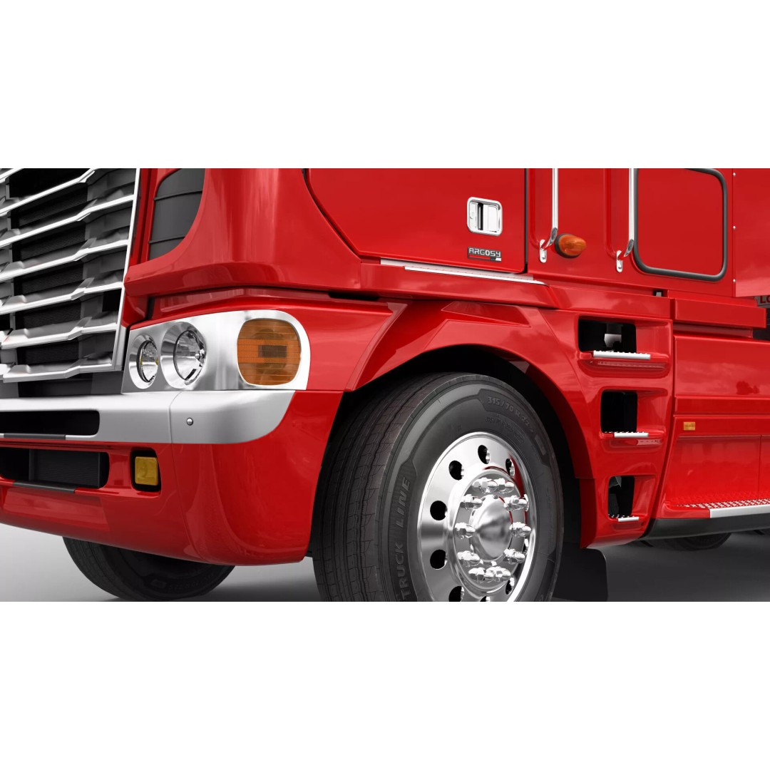Freightliner Argosy 3D Model – Realistic Truck with PBR Textures - View 8