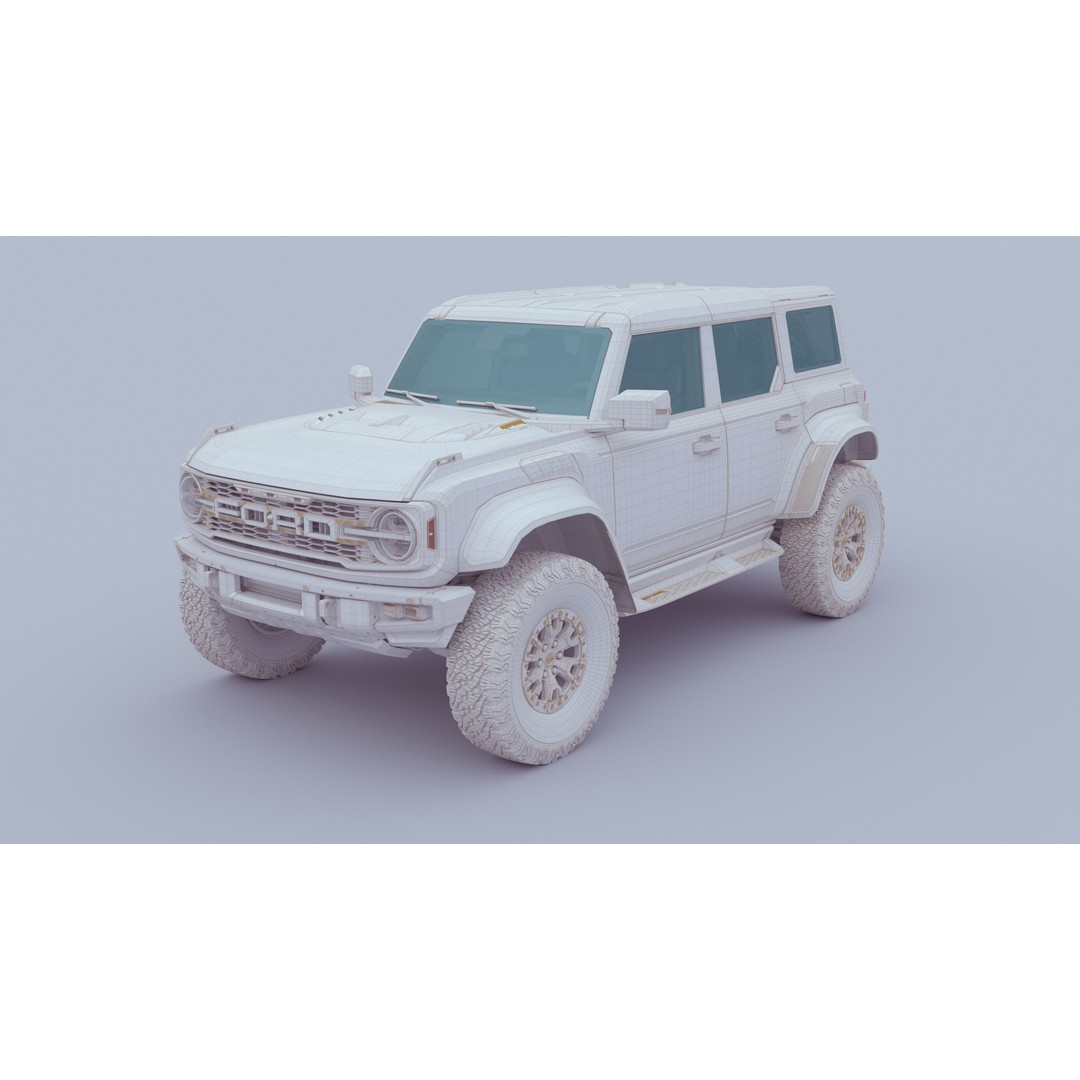 SUV Bronco Raptor Mk6 2022 3D Model – High Poly PBR Asset, FBX, OBJ - View 69