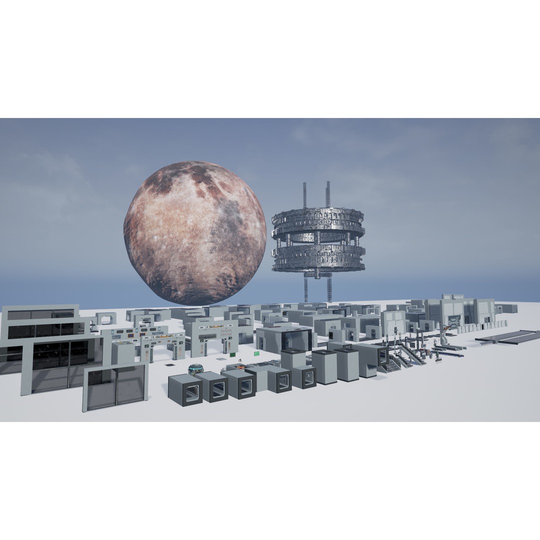 Modular Sci-Fi Interior Pack 3D Model – Low Poly Game Asset, FBX - View 42