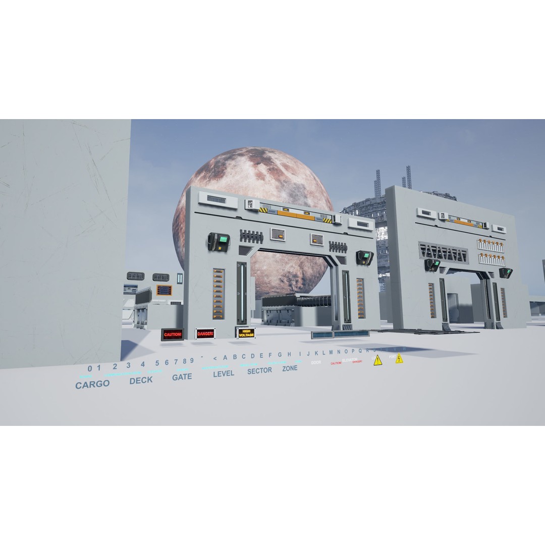 Modular Sci-Fi Interior Pack 3D Model – Low Poly Game Asset, FBX - View 43