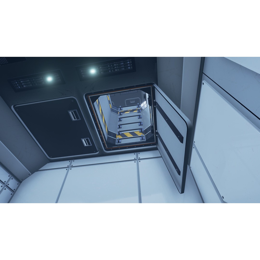 Modular Sci-Fi Interior Pack 3D Model – Low Poly Game Asset, FBX - View 9
