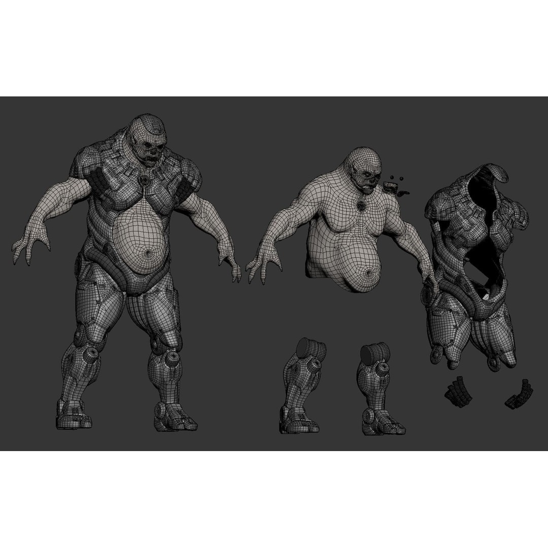 Cyber Alien 3D Model – Low Poly Game-Ready Character with Animations