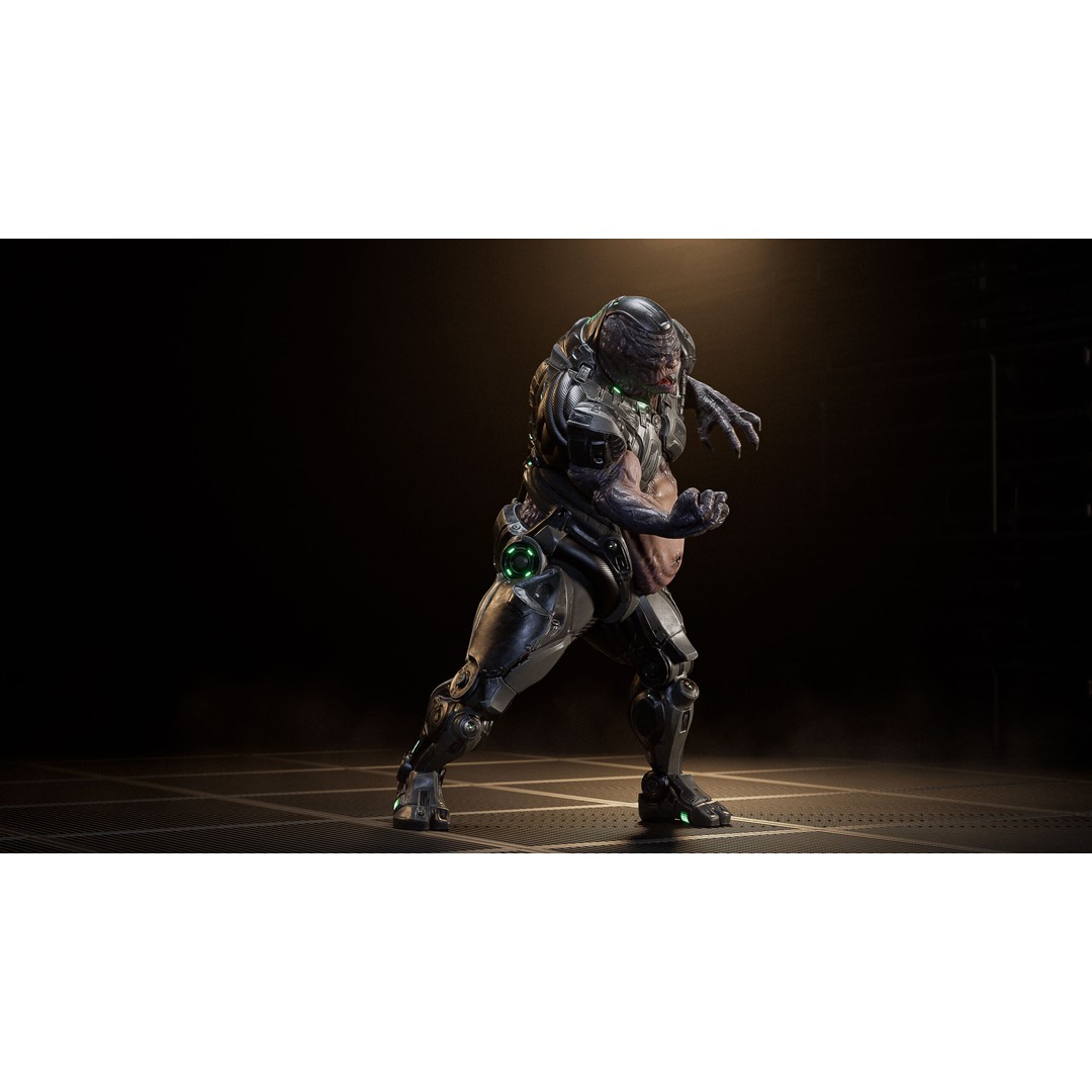 Cyber Alien 3D Model – Low Poly Game-Ready Character with Animations - View 6