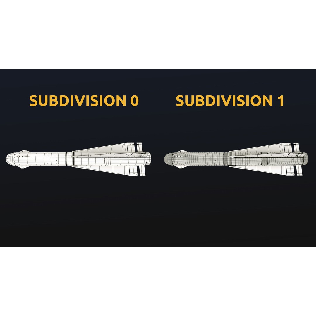 Rocket 3D Model – Low Poly Military Asset with PBR Textures