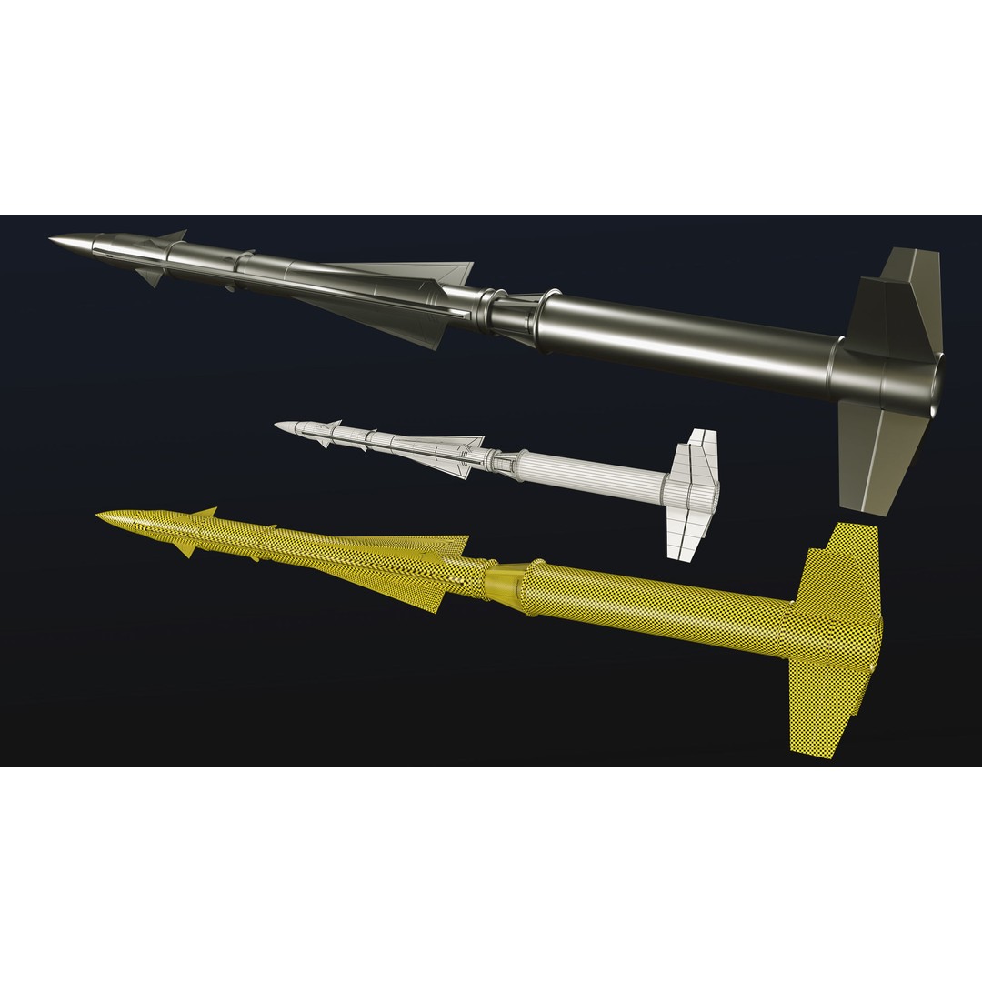 Rocket 3D Model – Low Poly Military Asset with PBR Textures - View 16